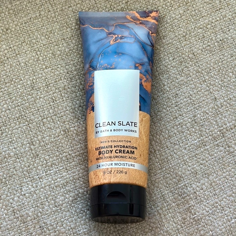 New Bath & Body Works Clean Slate Men's Ultimate Hydration Body Cream 8 ozDescri